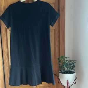 White + Warren Black Cap Sleeve Sheath